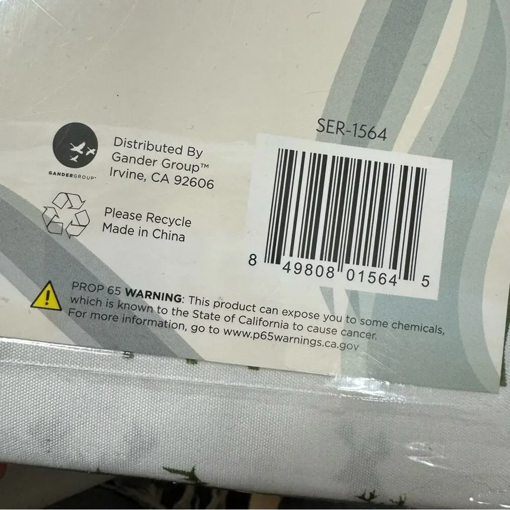 Queen Size Microfiber Duvet Cover White & Green Deer Print Christmas Holiday NEW